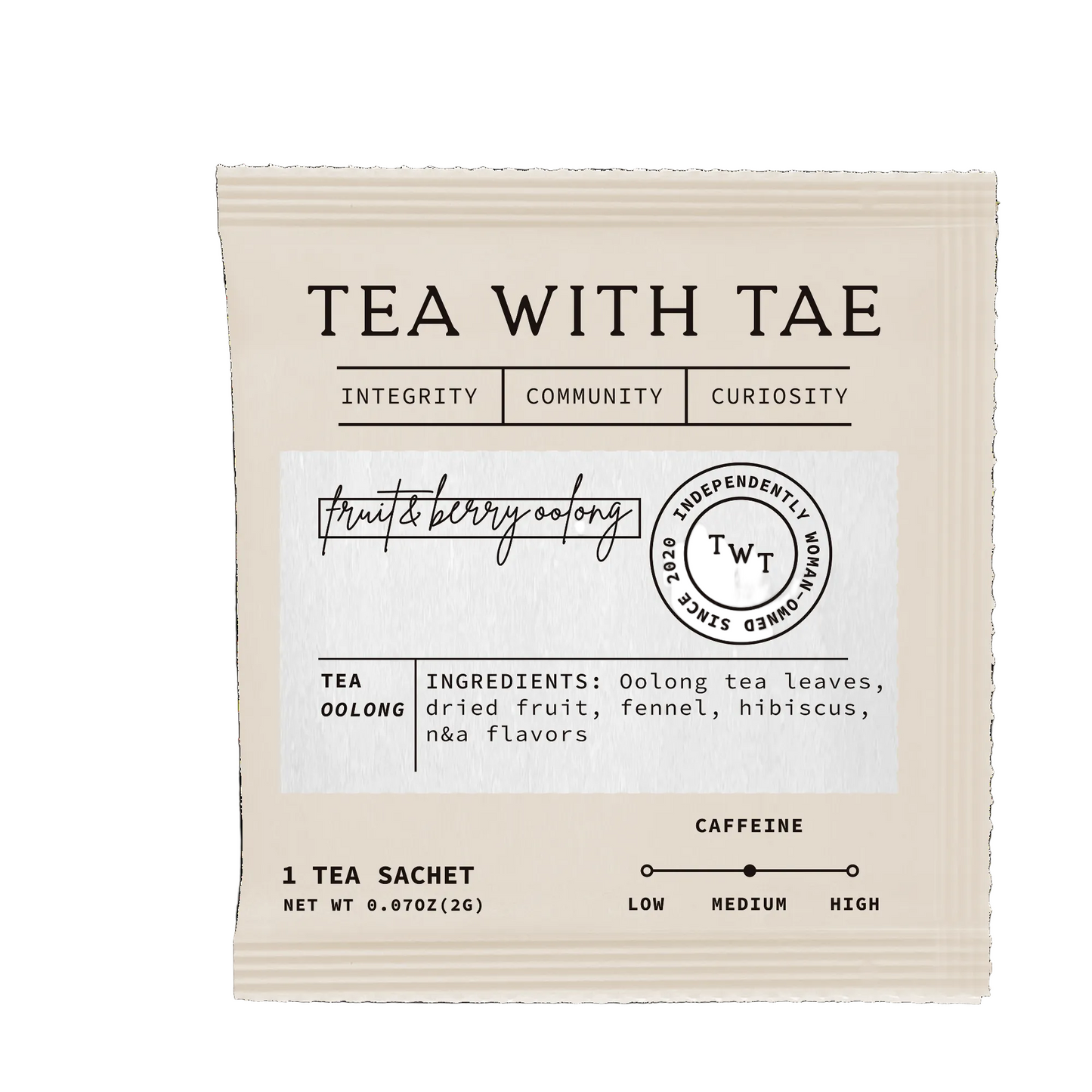 Fruit & Berry Oolong Tea - Individually Wrapped Tea Bag