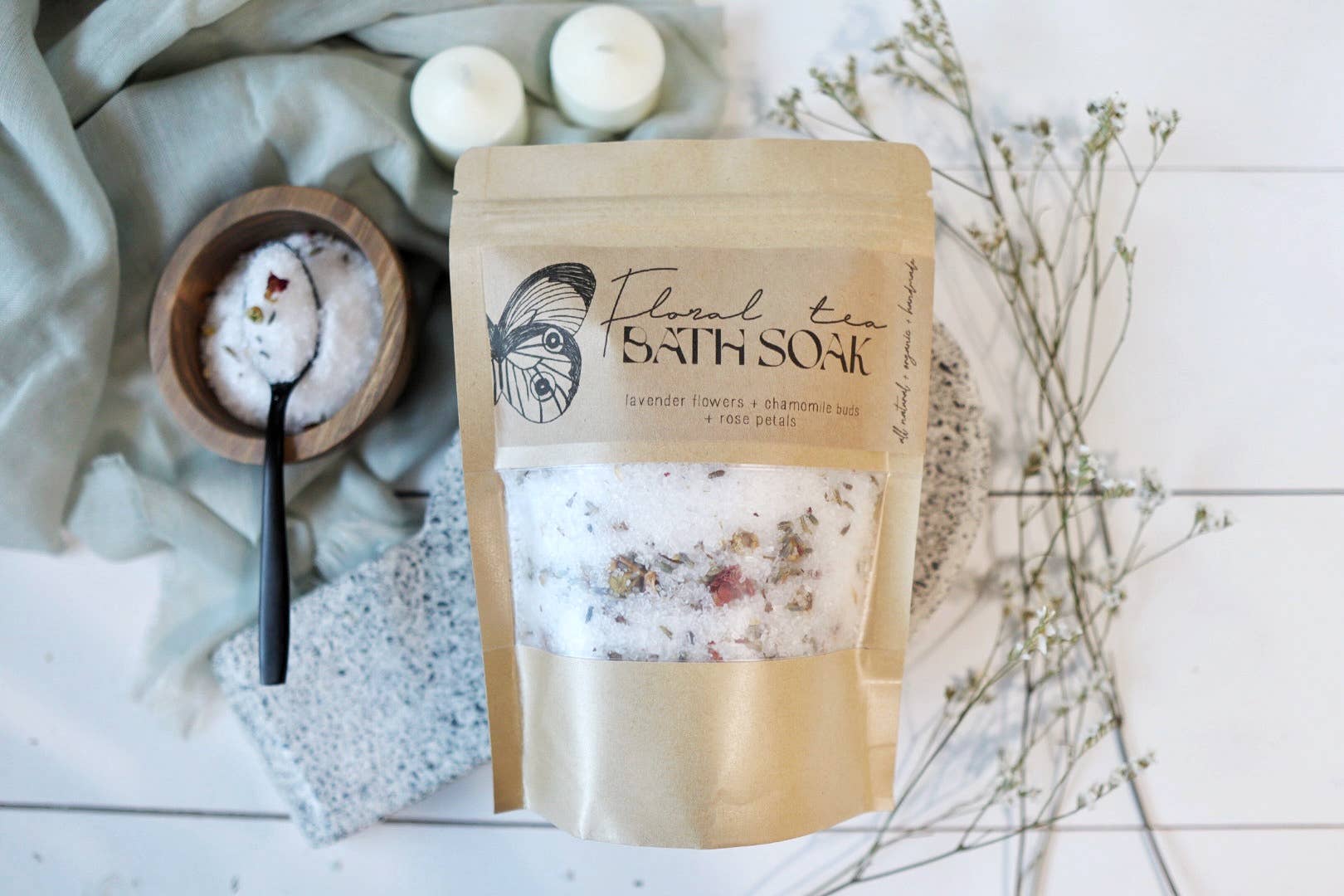 Floral Tea Bath Soak: 4 oz - TheShabbyWick