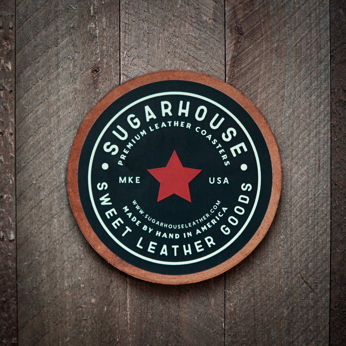 Howdy Leather Coaster