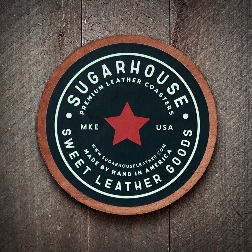 Call Me Old Fashioned Leather Coaster - TheShabbyWick