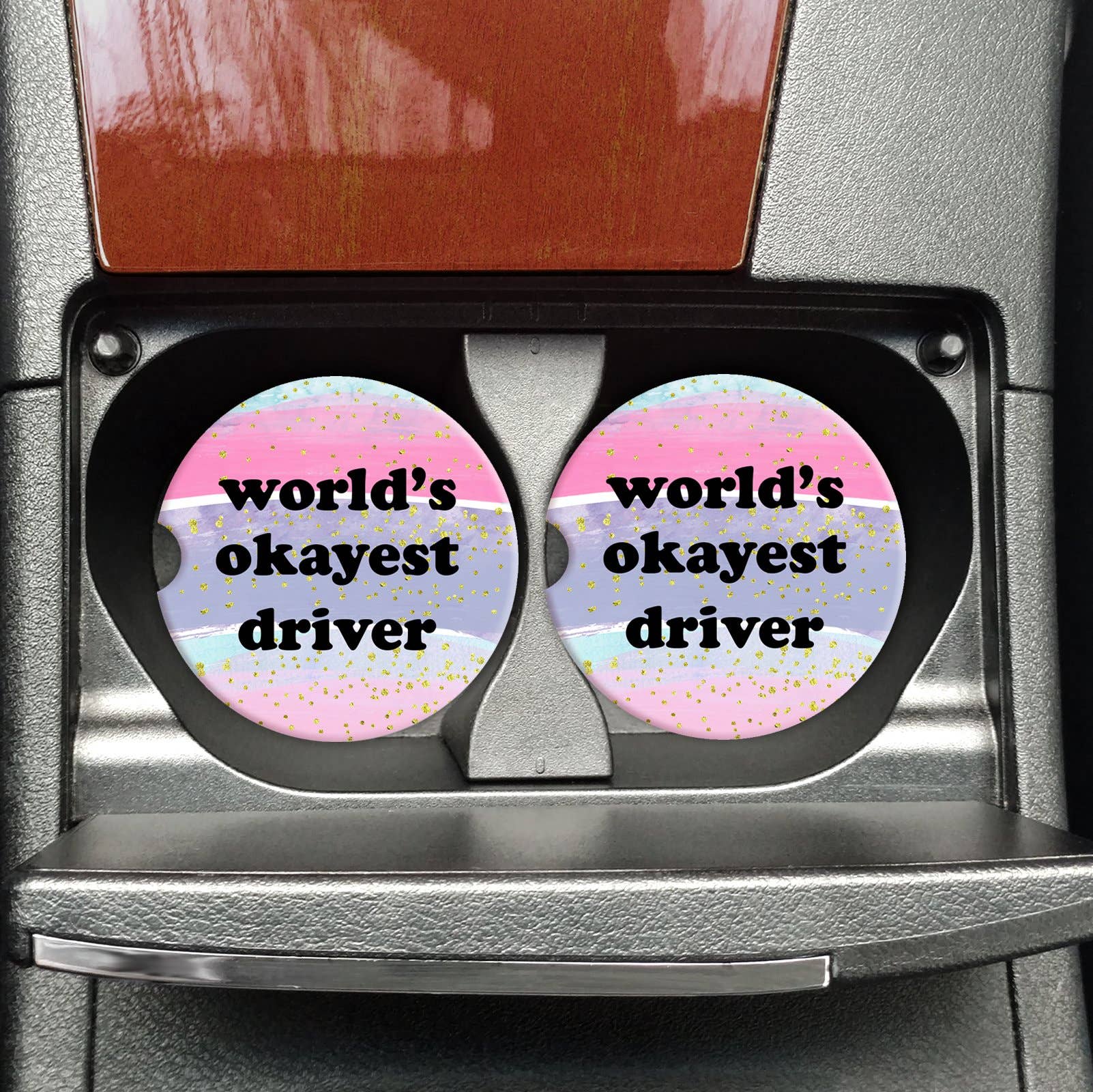 World's Okayest Driver Car Coasters - TheShabbyWick