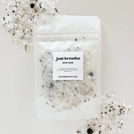 Just Breathe Bath Soak Packet - 2oz or 4oz Bath Salts: 4oz - TheShabbyWick