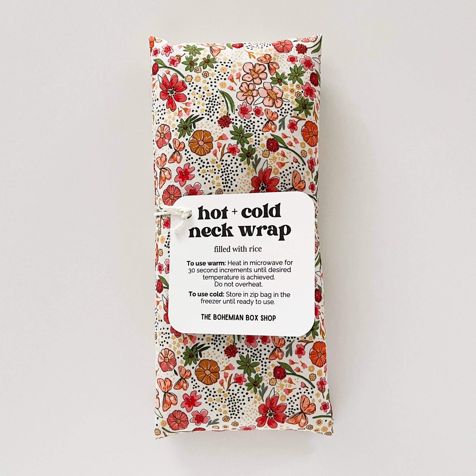 Rice Neck Wrap | Floral Abundance Shine Pattern - TheShabbyWick