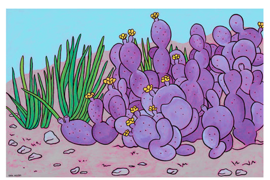 Purple Prickly Pear Print - TheShabbyWick