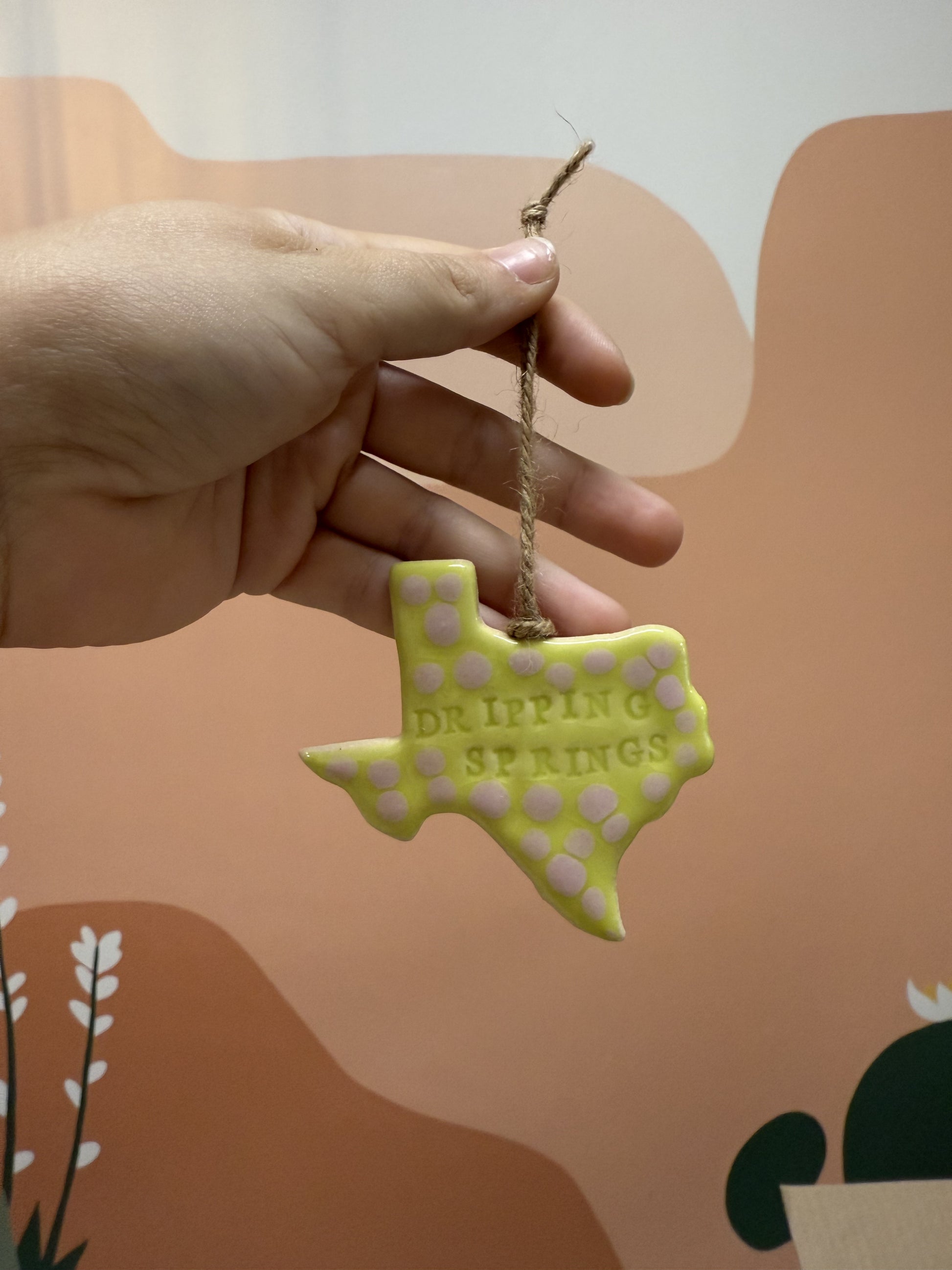 Ceramic Special Texas Ornaments - TheShabbyWick