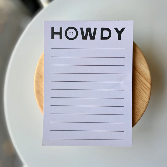 Happy Little Howdy Notepad - TheShabbyWick