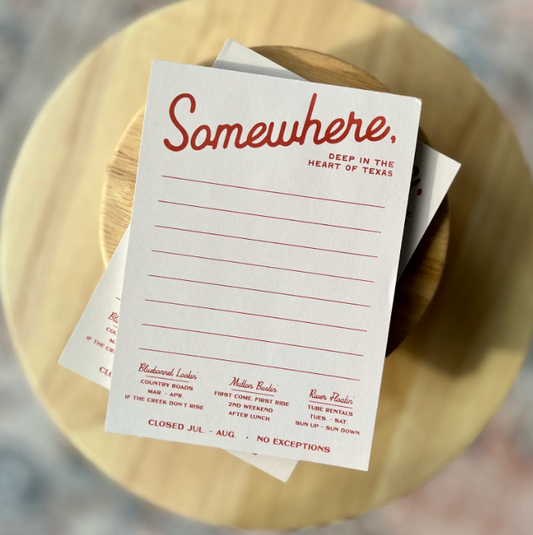 Somewhere, Texas Notepad - TheShabbyWick