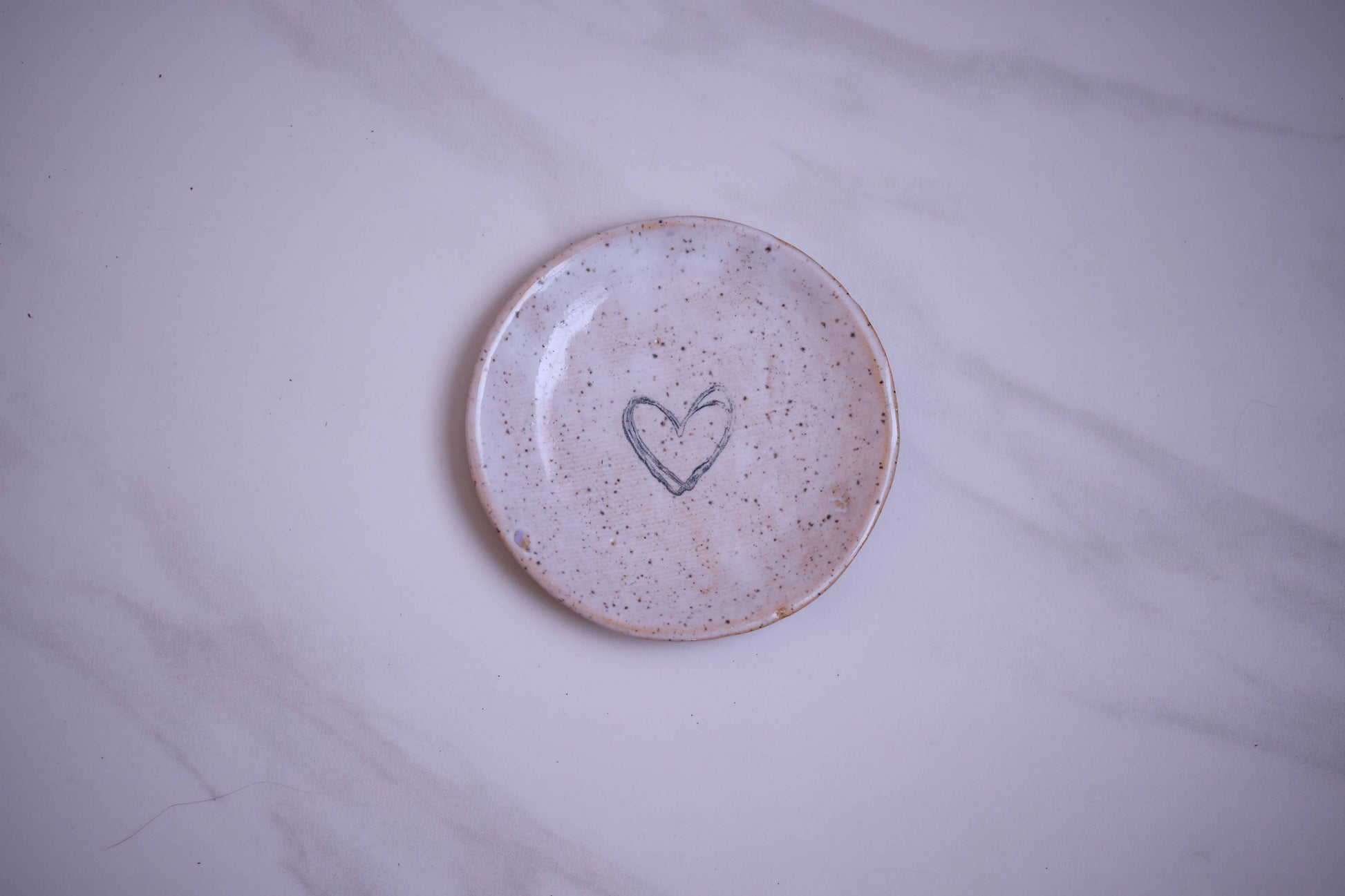 Mini Plate - Heart w/ Double Lines - TheShabbyWick