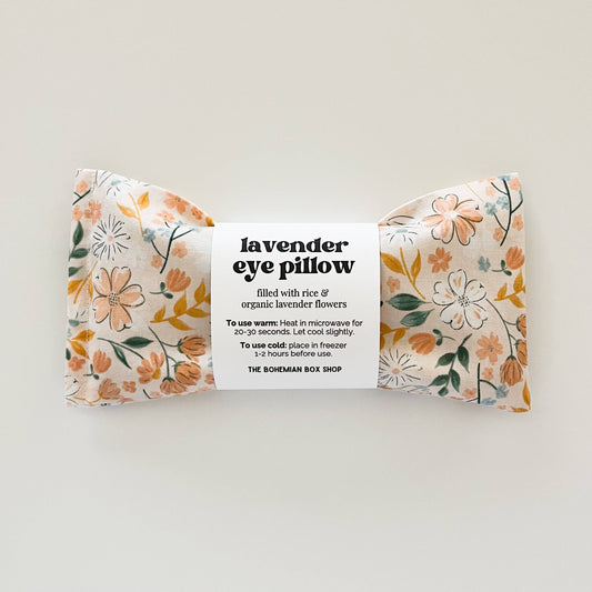 Lavender Eye Pillow - Peach Bella Floral - TheShabbyWick