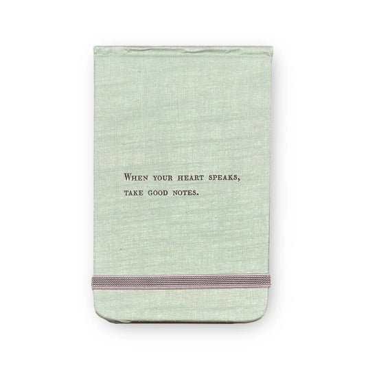 When Your Heart Speaks Fabric Notebook