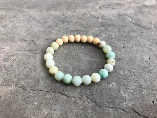 Deep Breath Amazonite Diffuser Bracelet - TheShabbyWick