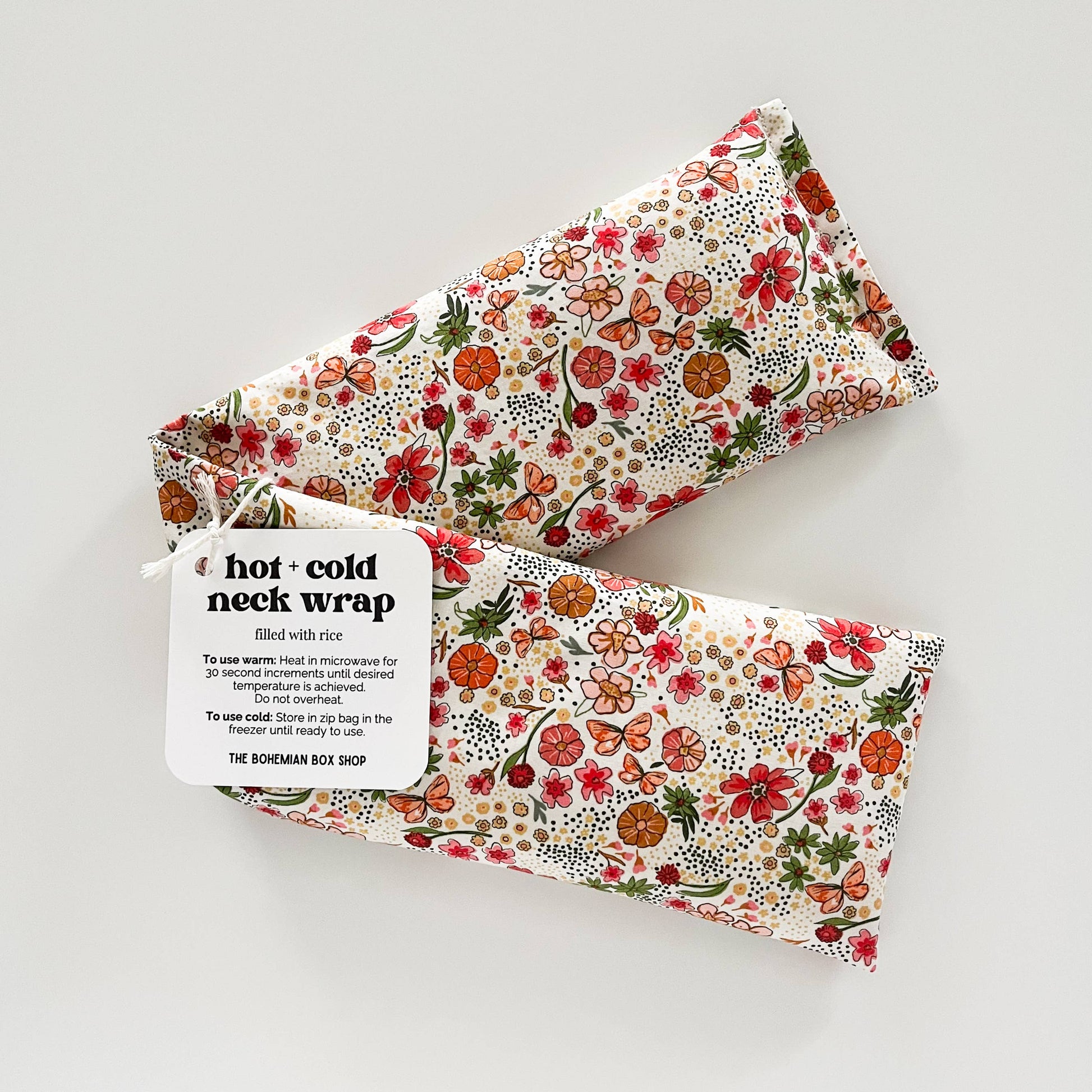 Rice Neck Wrap | Floral Abundance Shine Pattern - TheShabbyWick