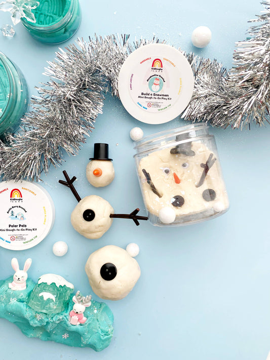 Snowman Mini Dough to Go Play Kit - TheShabbyWick