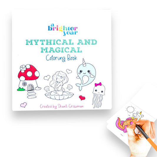 Mythical and Magical Mini Coloring Book - TheShabbyWick