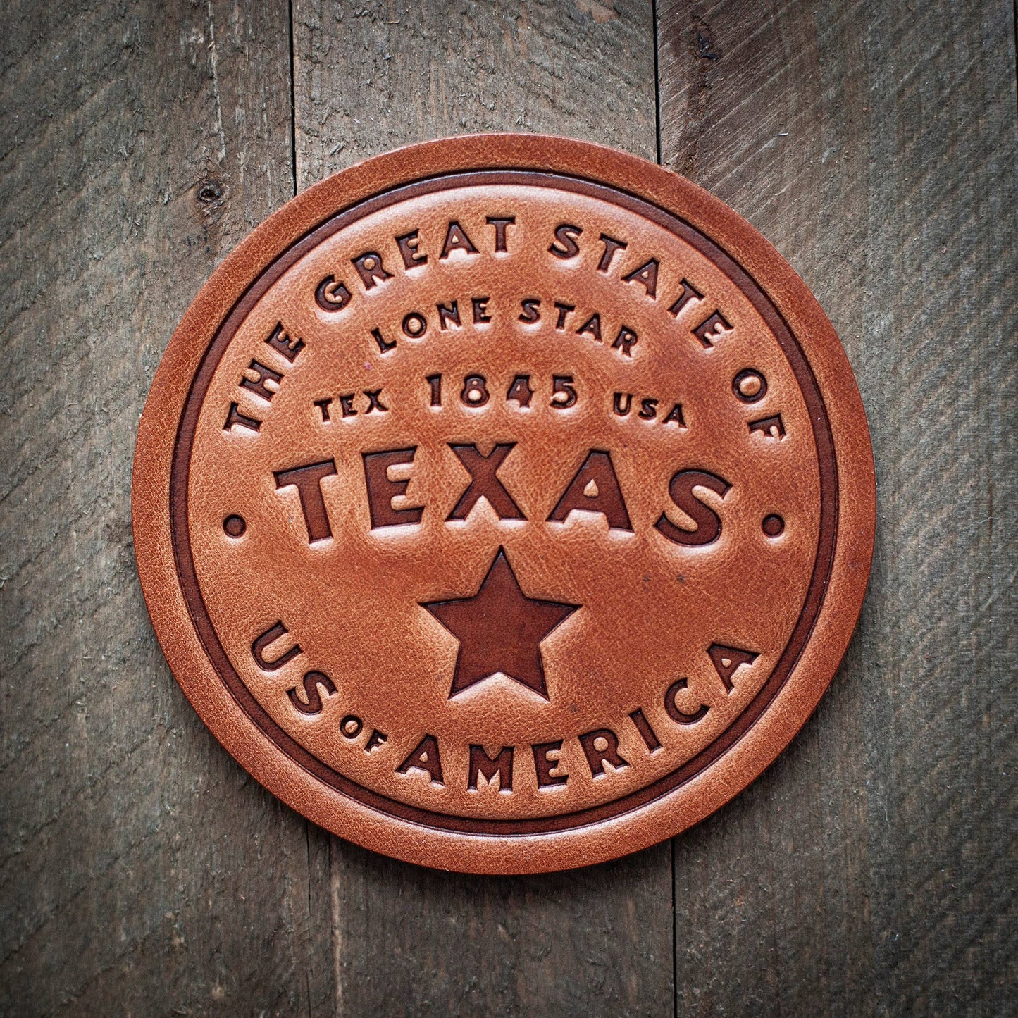 Leather Coaster: Texas - TheShabbyWick