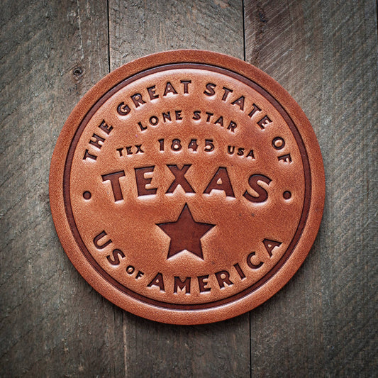 Leather Coaster: Texas - TheShabbyWick