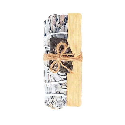 White Sage, Black Tourmaline and Palo Santo Bundle - TheShabbyWick