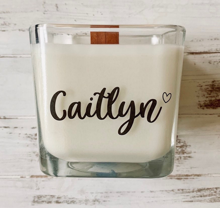 Custom Candle Name Candles Personalized Candles Bridesmaid Proposal Bridesmaid Gifts Wedding Party G - TheShabbyWick
