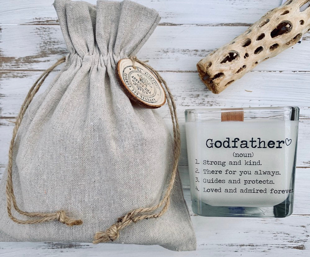 Godfather Gift Godfather Proposal Gifts For Godfather Candle With Message Godfather Baptism Godfathe - TheShabbyWick
