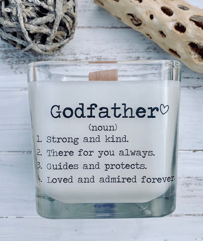Godfather Gift Godfather Proposal Gifts For Godfather Candle With Message Godfather Baptism Godfathe - TheShabbyWick