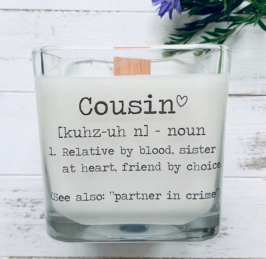 Candles Cousin Candle Cousin Gifts Gifts For Cousin Bridesmaid Cousin Cousin Birthday Personalized C - TheShabbyWick