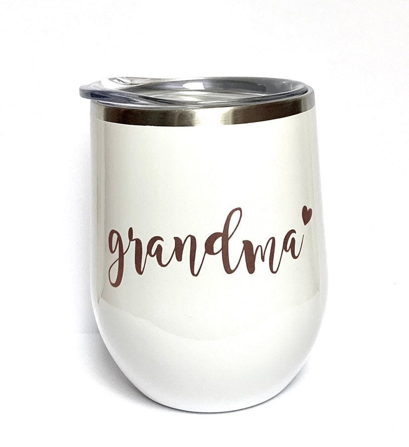 Grandma Tumbler Gift For Grandma Personalized Grandmother Gift Grandma Cup Cup with Straw Grandmoth - TheShabbyWick