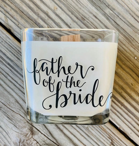 Father Of The Bride Father Gifts For Father Of Bride Candle Bridal Party Favors Wedding Party Candle - TheShabbyWick