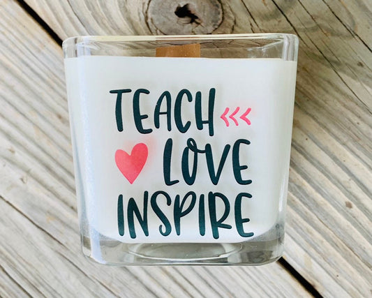 Personalized Teacher Gift For Teacher Teacher Gift Valentine Gift For Teacher Teach Love Inspire Per - TheShabbyWick