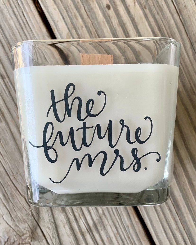 The Future Mrs Bride To Be Gift Bride To Be Candle Engagement Gift Engagement Candle Bridal Shower G - TheShabbyWick