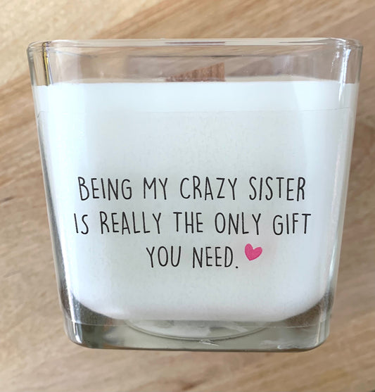 Sister Gift Sister Gifts Gifts For Sister Candle With Message Sister Funny Birthday Funny Gifts  Sis - TheShabbyWick