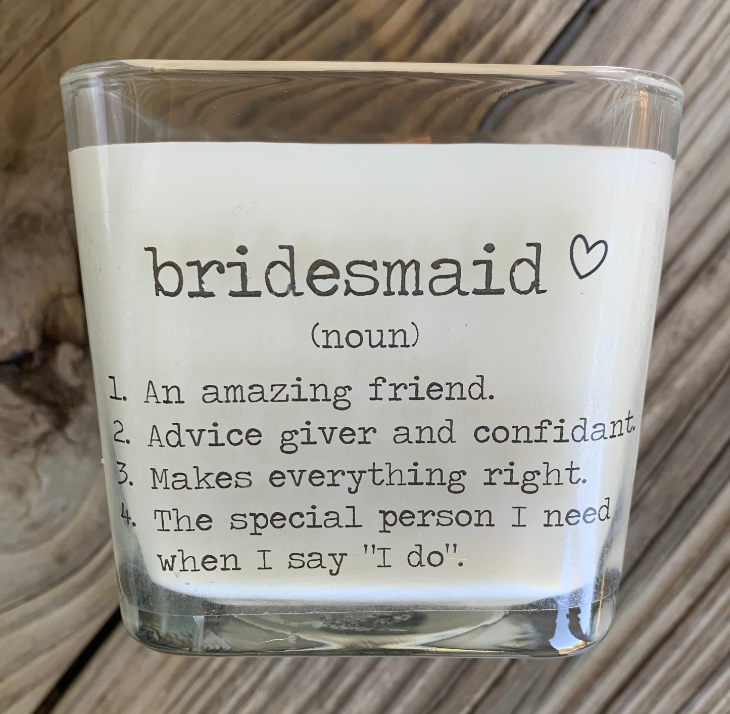Bridesmaid Proposal Gift Box, Wood Wick Soy Candle, Scented Candle Gift for Bridesmaid, Will you be - TheShabbyWick