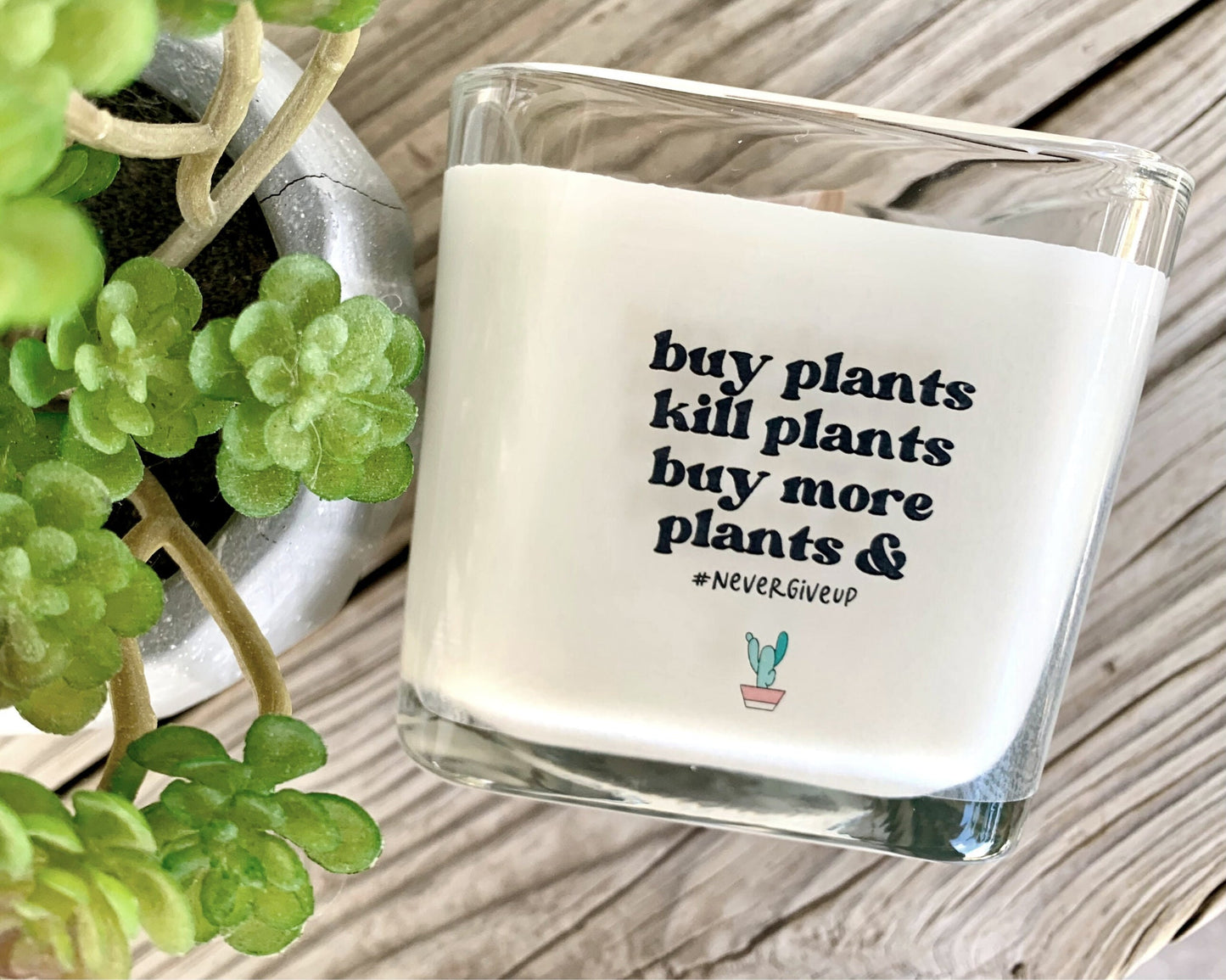 Plant Lover Gift, Gift For Plant Lovers, Funny Plant Gift, Funny Candle, Wooden Wick Soy Candles, Pl - TheShabbyWick